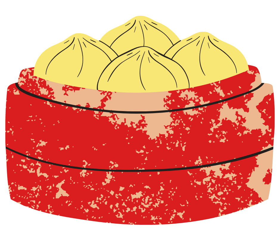 Illustration of steamed dumplings