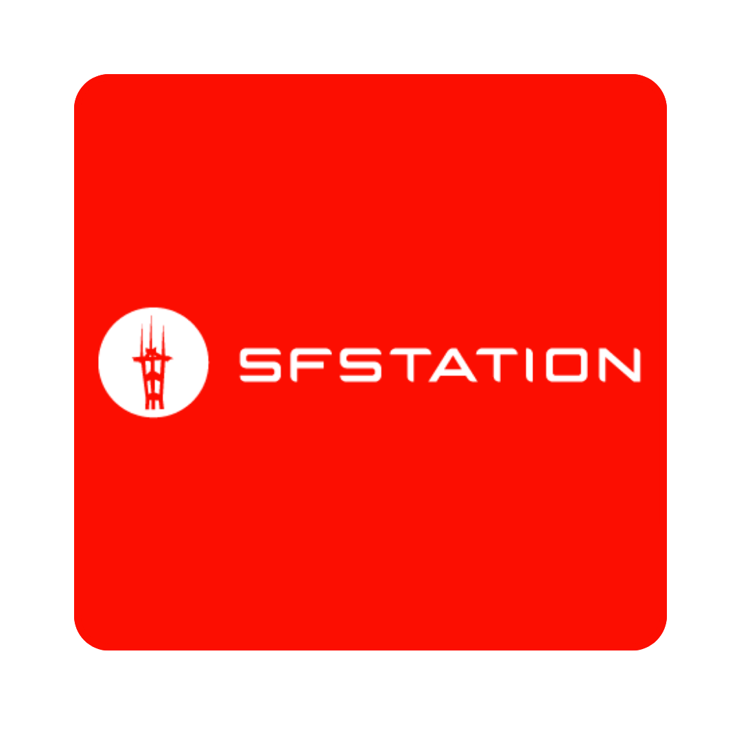 Logo of Sf Station with orange background