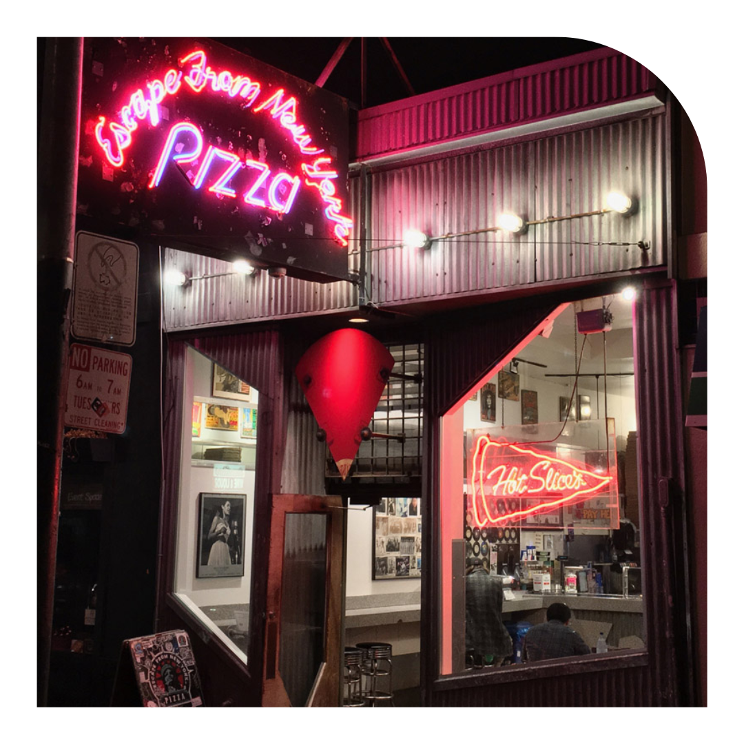 photo of the exterior of a pizza parlor