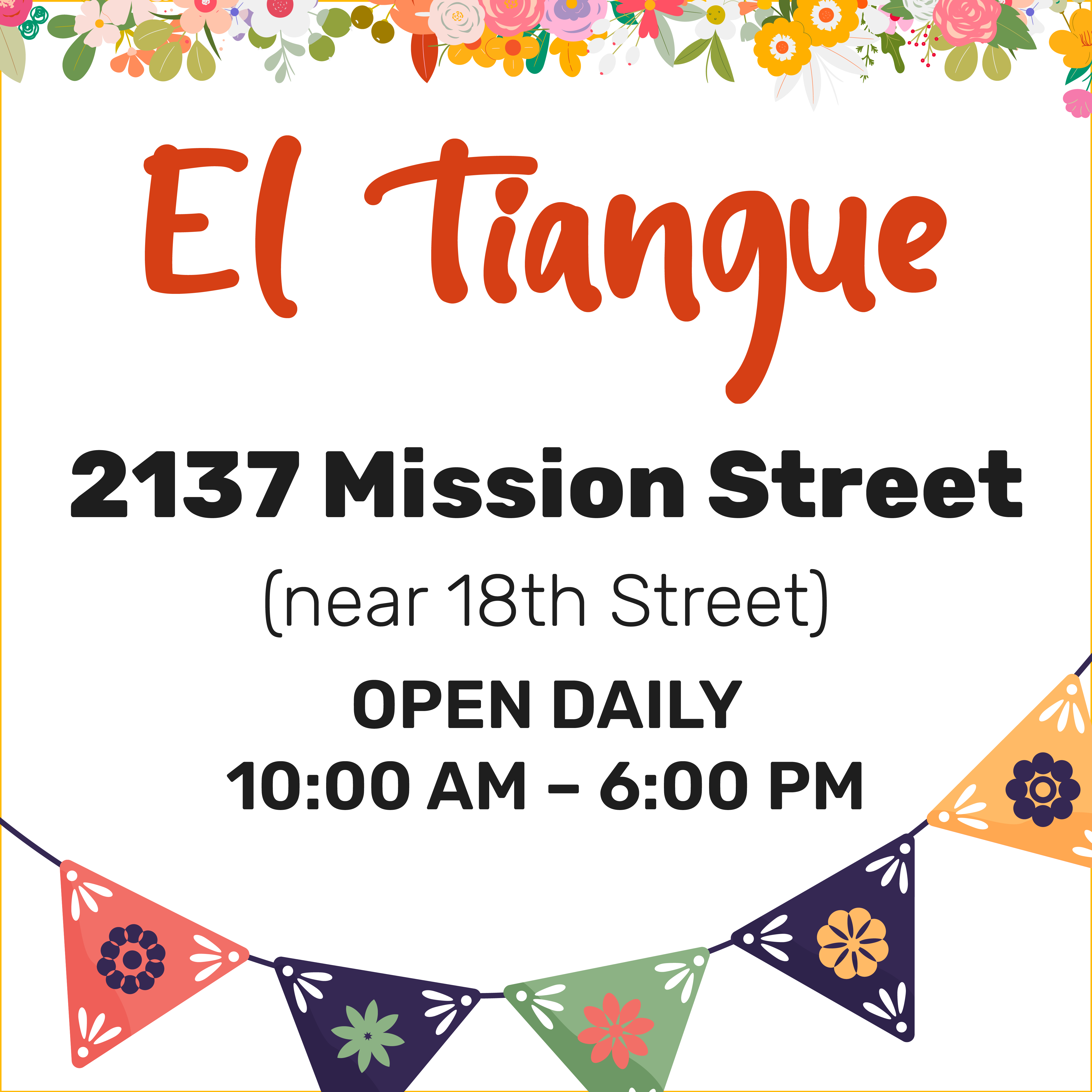 El Tiangue Shop the Mission Banner
