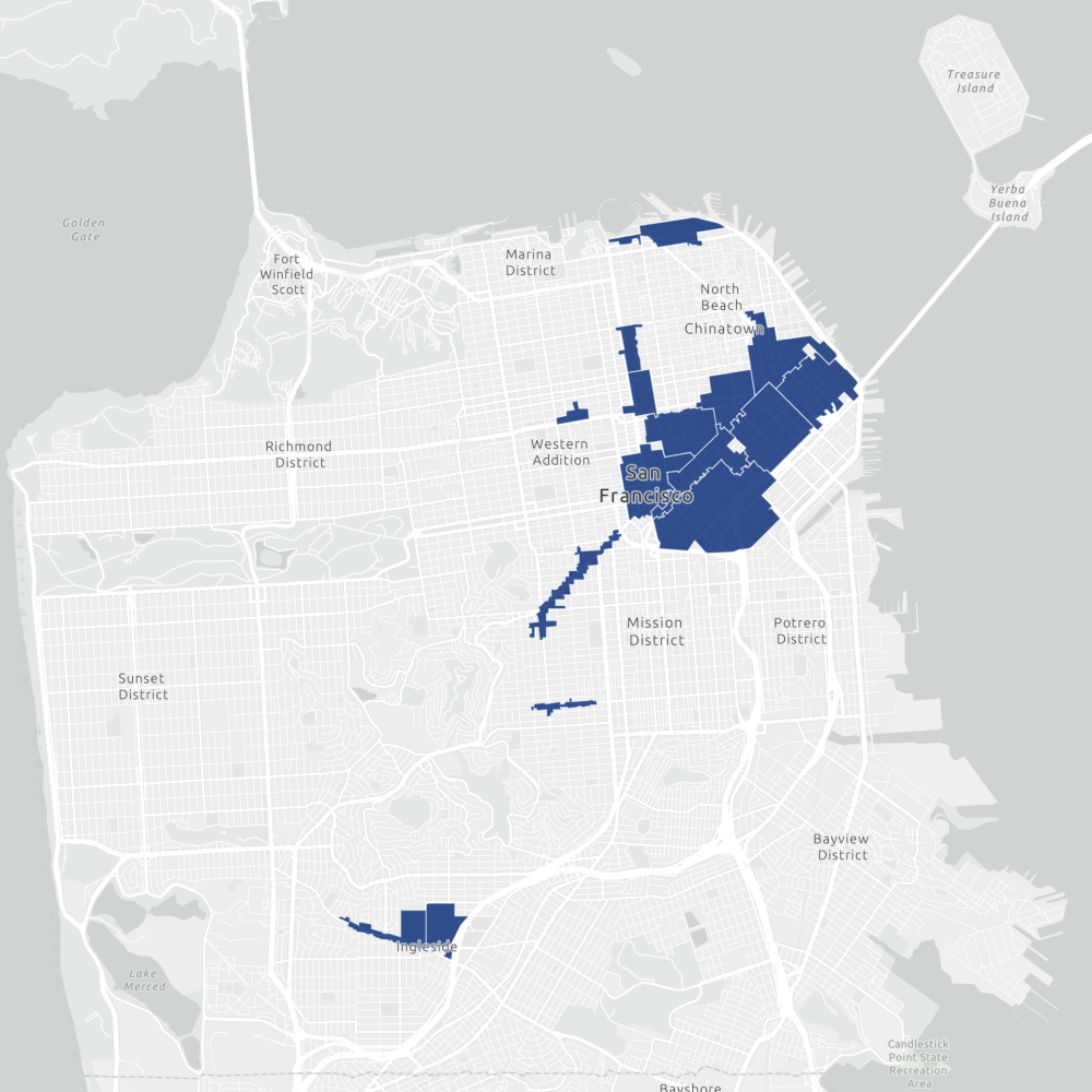 Map of San Francisco Community Benefit Districts