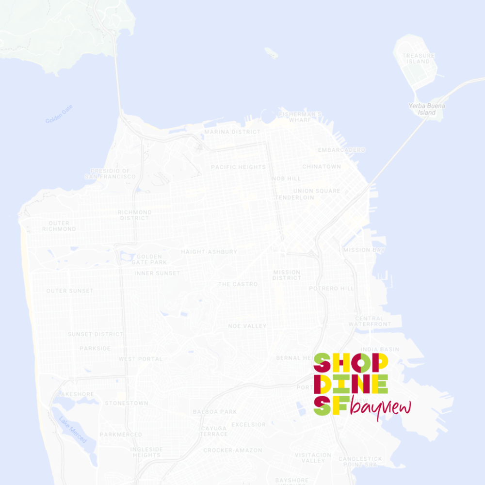 Map of SF with Bayview highlighted