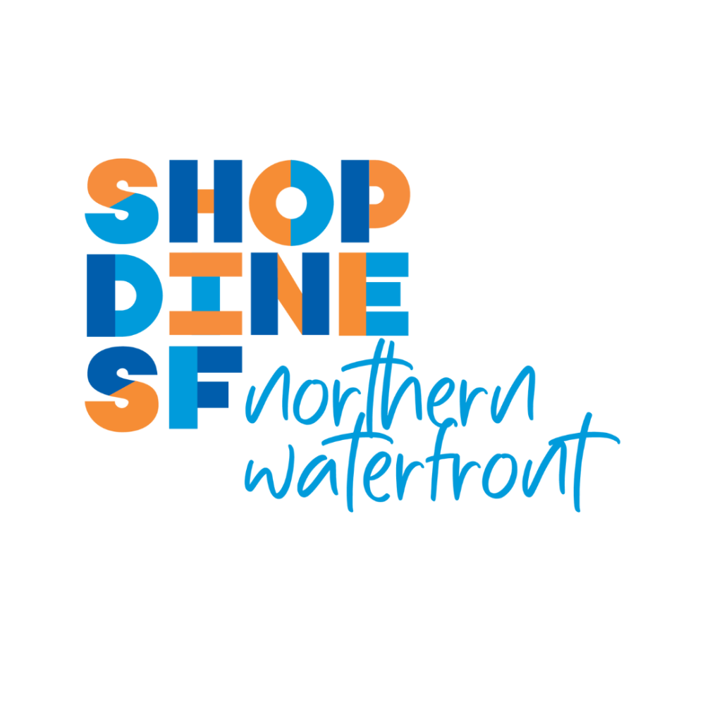 Logo reading Shop Dine Northern Waterfront