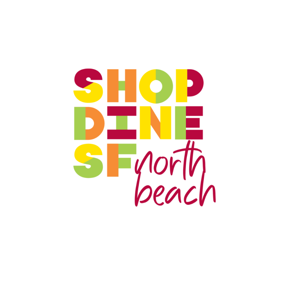 logo reading Shop Dine North Beach