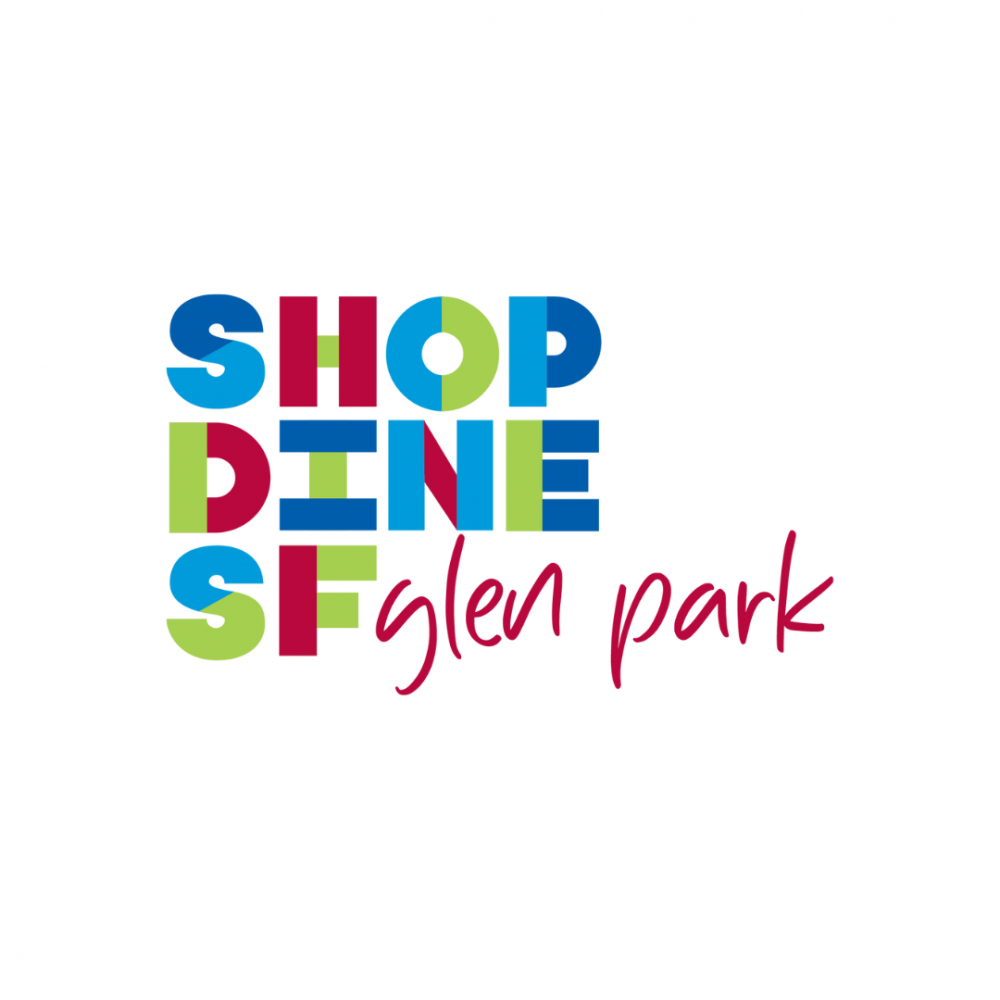 Logo reading Shop Dine Glen Park