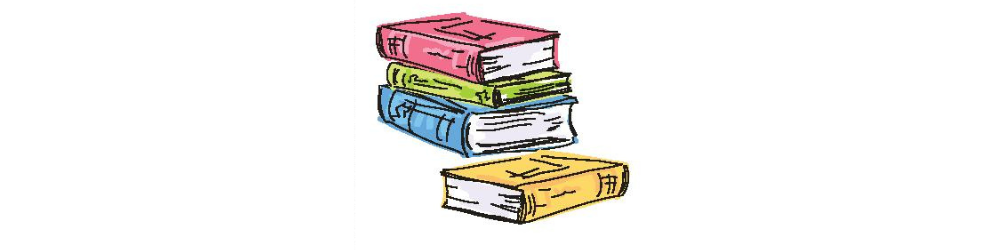 Illustration of a stack of books