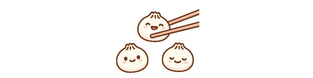 illustration of happy dumplings