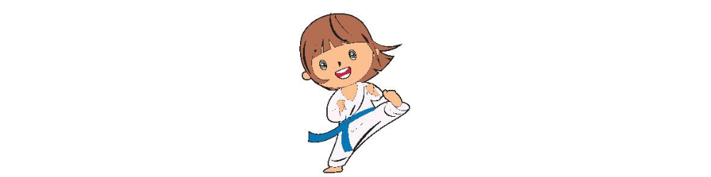 illustration of a child practicing martial arts