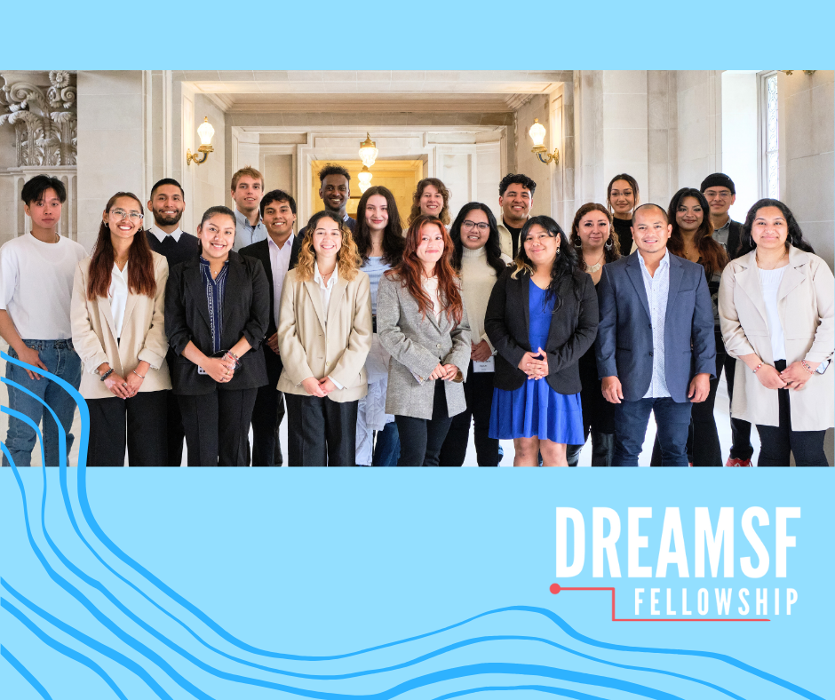 DreamSF Fellows pose inside of San Francisco City Hall