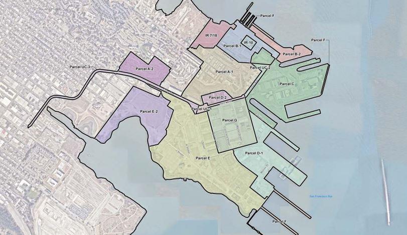 Hunter's Point Shipyard parcel boundaries